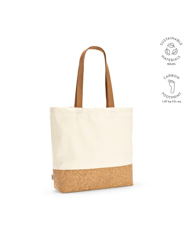 Shopper Vinson in cotone riciclato 220 gsm e sughero