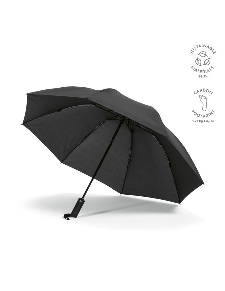 Ombrello Presley in rPET. 23"", pieghevole con chiusura reversibile
