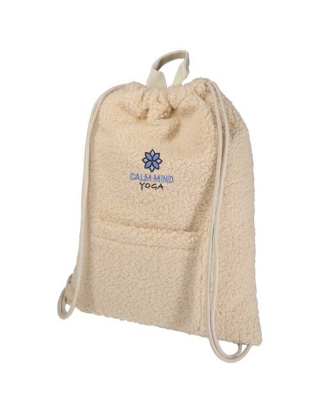 Zaino con cordoncino in sherpa riciclato certificato GRS da 9 litri Bear