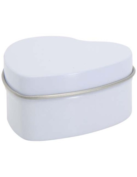 Candela in scatola di latta a forma di cuore all'aroma di vaniglia Blissful