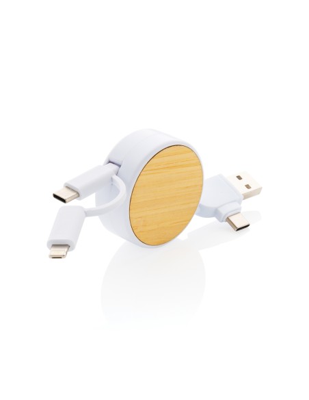 Cavo retrattile Ontario 6 in 1 in plastica riciclata RCS