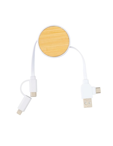 Cavo retrattile Ontario 6 in 1 in plastica riciclata RCS