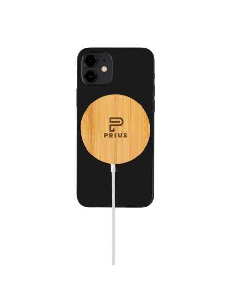 Ricaricatore wireless magnetico 10W in bambù