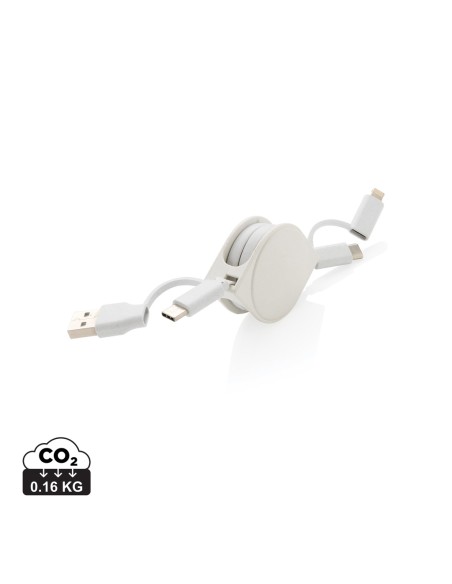 Cavo 6 in 1 RCS standard in plastica riciclata e TPE