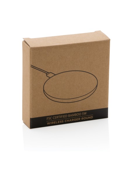 Caricatore wireless 5W in bambù