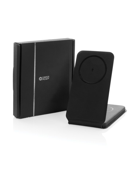 Caricatore wireless 3 in 1 15W Swiss Peak in r-plastica
