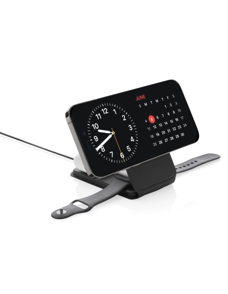 Caricatore wireless 3 in 1 15W Swiss Peak in r-plastica