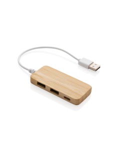 Hub USB un bambù con type C