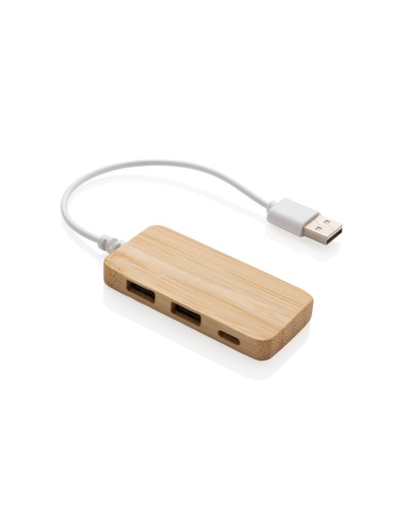 Hub USB un bambù con type C