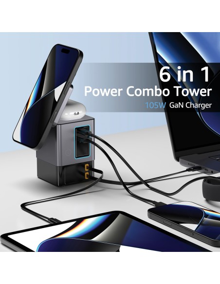 Caricatore GaN 105W cavo retrattile Urban Vitamin Sacramento