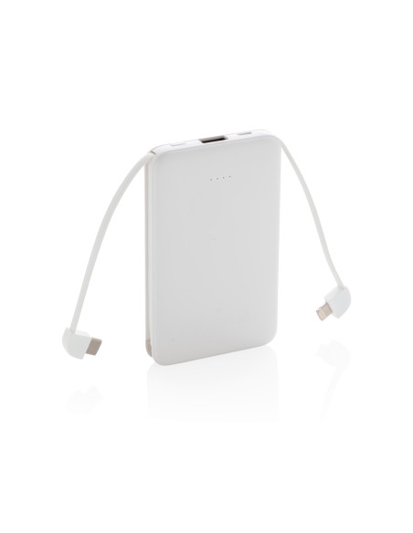 Powerbank tascabile 5.000 mAh con cavi integrati