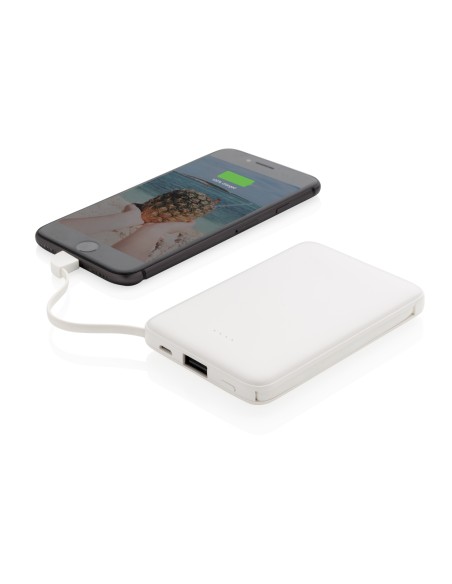 Powerbank tascabile 5.000 mAh con cavi integrati