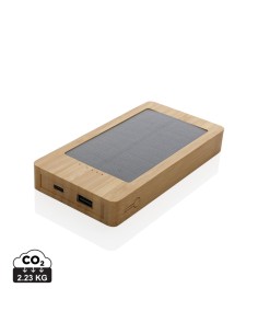 Powerbank solare 10.000 mAh in bambù