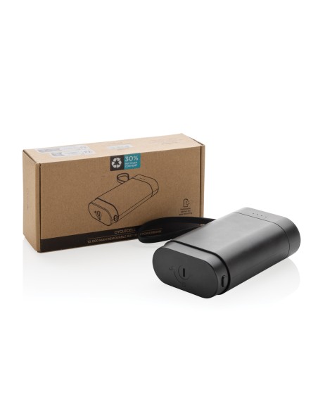 Powerbank 10000 mAH CycleCell con batteria rimovibile