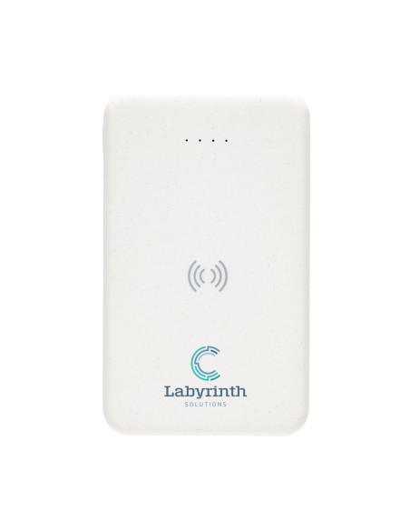 Powerbank wireless 5W da 5.000 mAh in plastica riciclata RCS