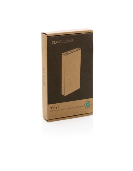 Powerbank Terra da 5000 mAh in alluminio riciclato
