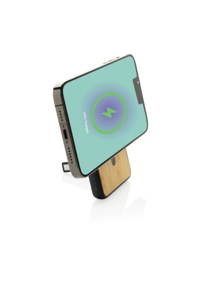 Powerbank magnetica da 5.000 mah 5W Zen in bambù e rPlastica