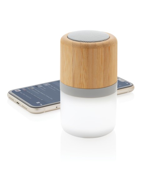 Speaker 3W in bambù con luce