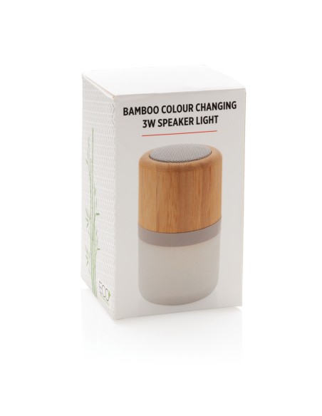 Speaker 3W in bambù con luce