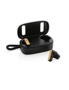 Auricolari TWS in plastica RCS e bambù