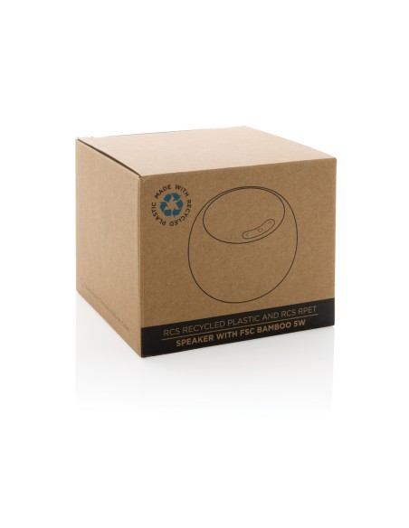 Speaker 5W in plastica/PET RCS e bambù