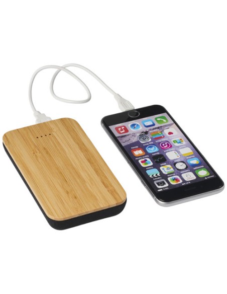 Power bank wireless Future in bambù e tessuto da 6000 mAh