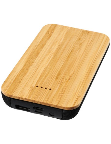 Power bank wireless Future in bambù e tessuto da 6000 mAh