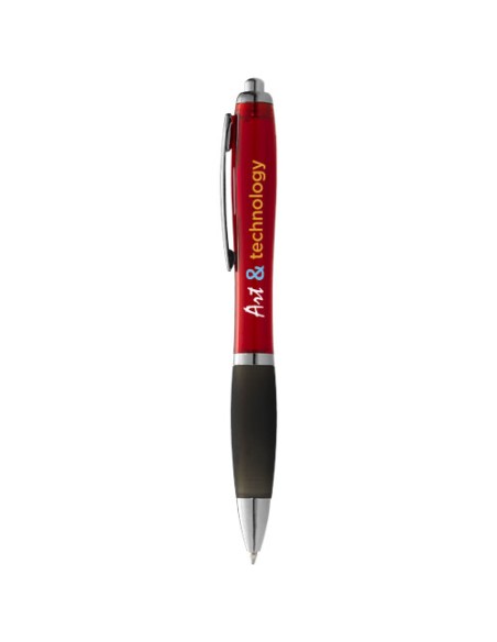Penna a sfera Nash con fusto colorato e impugnatura nera (inchiostro nero)