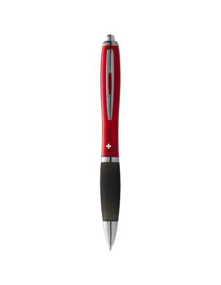 Penna a sfera Nash con fusto colorato e impugnatura nera (inchiostro nero)