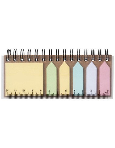 Blocco note a spirale con foglietti adesivi colorati Spinner