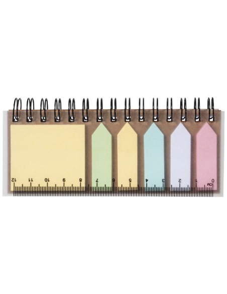 Blocco note a spirale con foglietti adesivi colorati Spinner