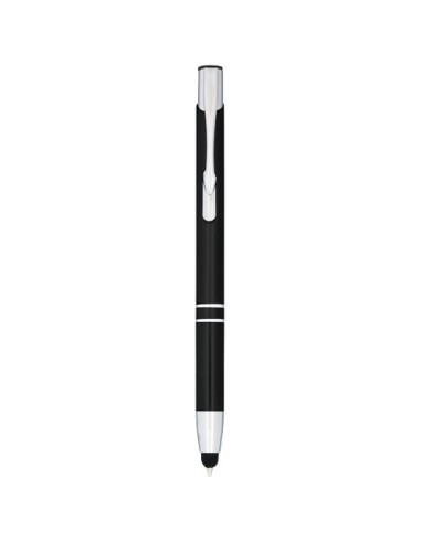 Penna a sfera metallica con stylus Moneta (inchiostro blu)