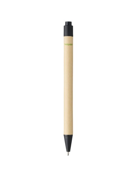 Penna a sfera Berk in cartone riciclato e plastica derivata dal mais (inchiostro nero)