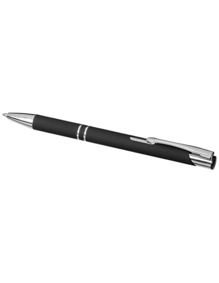 Penna a sfera a scatto Moneta soft touch (inchiostro nero)