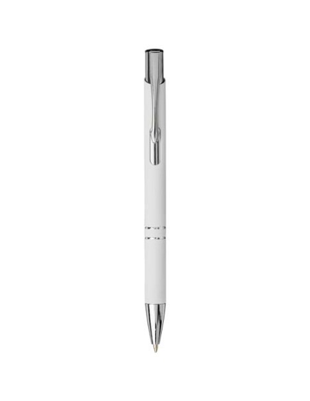 Penna a sfera a scatto Moneta soft touch (inchiostro nero)