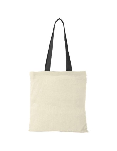 Shopper in cotone 100 g/m² con manici colorati Nevada - 7L