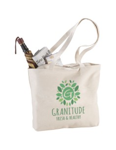 Shopper in cotone 320 g/m² con zip Ningbo - 15L