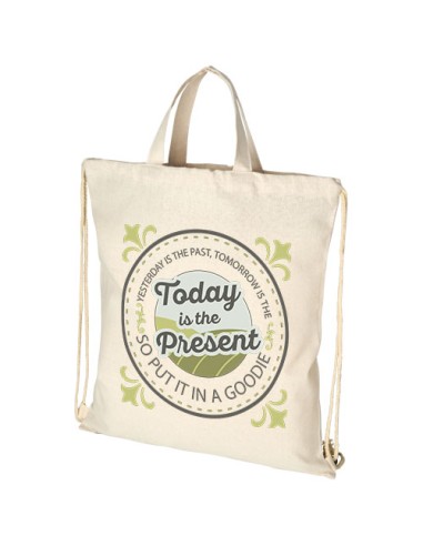 Zaino con cordoncino Pheebs in tessuto riciclato, 210 g/m² - 6L