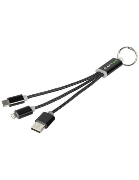 Cavo di ricarica 3 in 1 Metal con clip Cavo di ricarica 3 in 1 Metal con clip