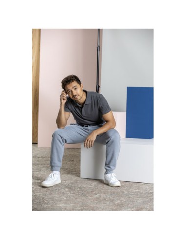 Polo Graphite a manica corta da uomo in tessuto organico