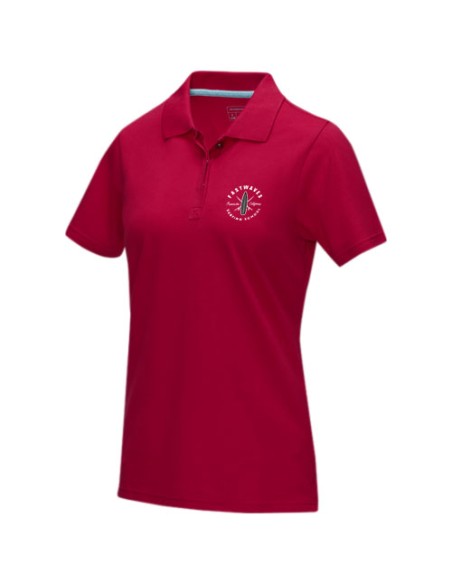 Polo Graphite a manica corta da donna in tessuto organico