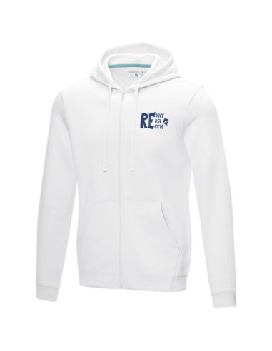 Felpa Ruby da uomo con cappuccio e full zip in tessuto organico riciclato