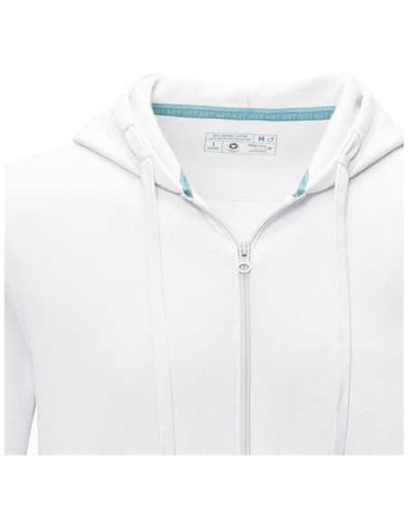 Felpa Ruby da uomo con cappuccio e full zip in tessuto organico riciclato