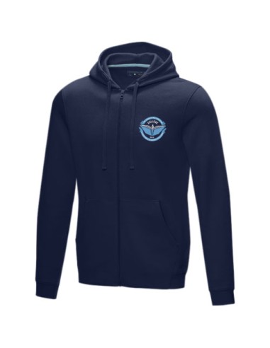 Felpa Ruby da uomo con cappuccio e full zip in tessuto organico riciclato