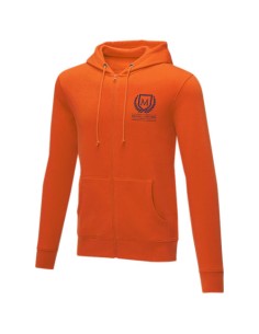 Felpa con cappuccio full zip da uomo da 240 g/m² Charon