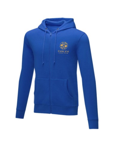 Felpa con cappuccio full zip da uomo da 240 g/m² Charon