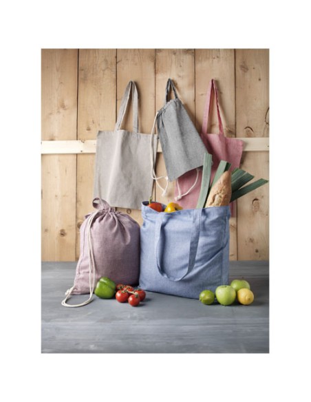 Tote bag con fondo ampio in tessuto riciclato 210 g/m² Pheebs - 13L