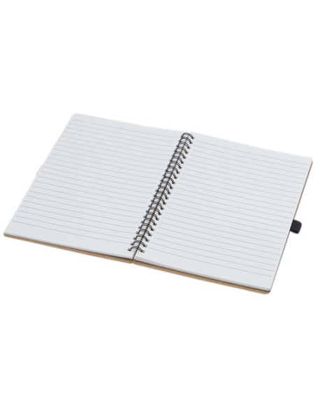 Quaderno Cobble formato A5 con rilegatura a spirale in cartone riciclato e carta di pietra