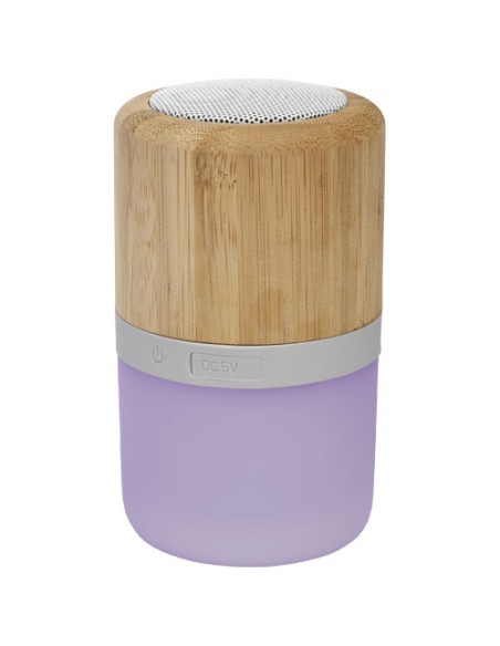 Speaker Bluetooth® in bambù Aurea con luce  Speaker Bluetooth® in bambù Aurea con luce