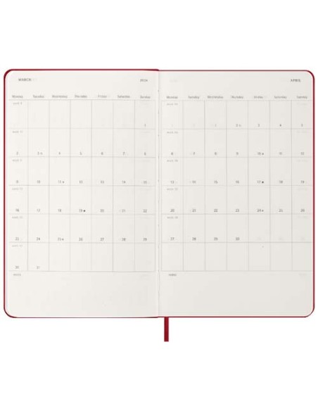 Agenda giornaliera 12 mesi con copertina rigida Moleskine